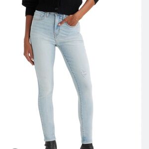 LEVI’S 721 high rise skinny ankle jeans premium Levi’s button fly light blue 32